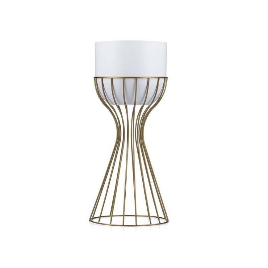 Μεταλλικό κασπώ LOFT 46x20 cm χρυσαφί/λευκό