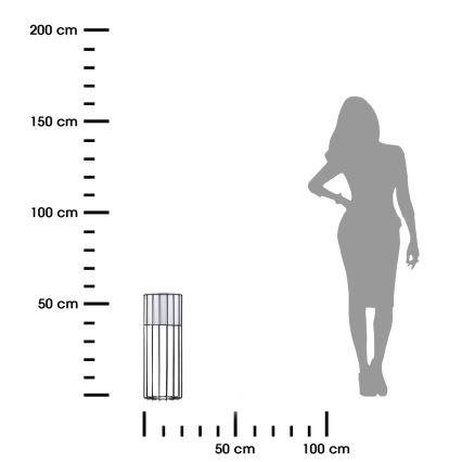 Μεταλλικό κασπώ LOFT 55x20 cm μαύρο/λευκό