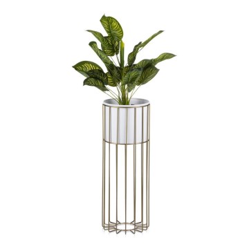 Μεταλλικό κασπώ LOFT 55x20 cm χρυσαφί/λευκό