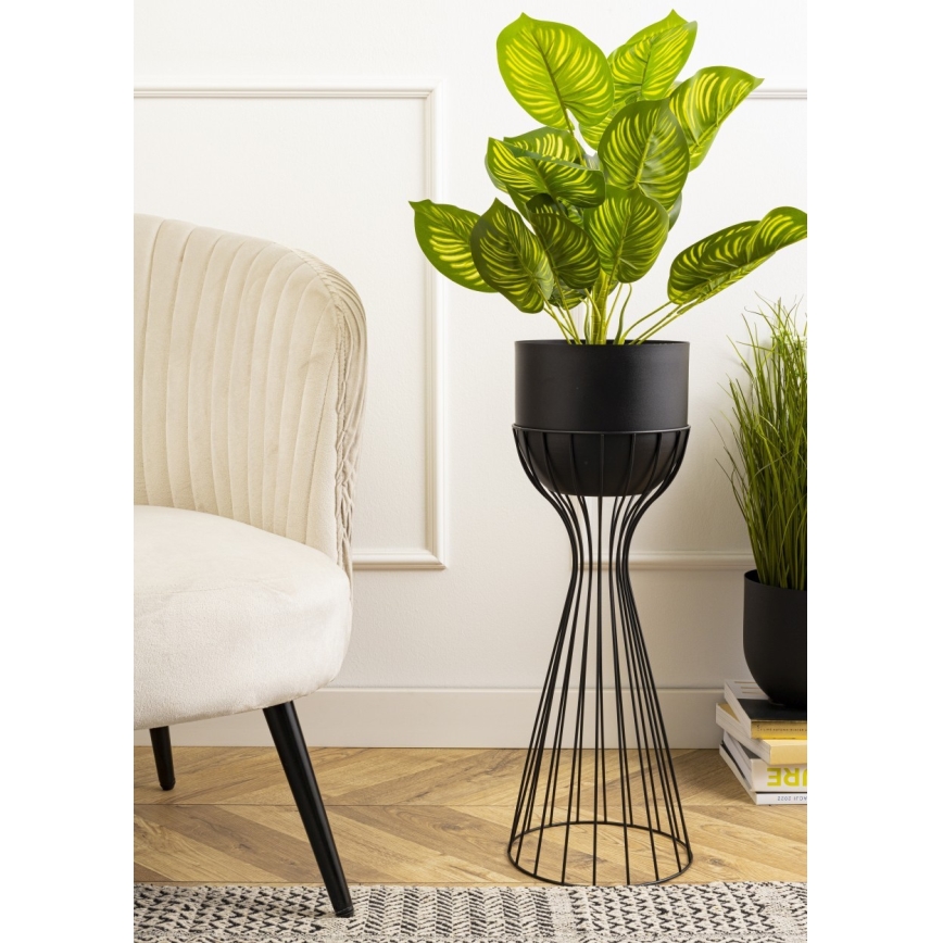 Μεταλλικό κασπώ LOFT 56x20 cm μαύρο