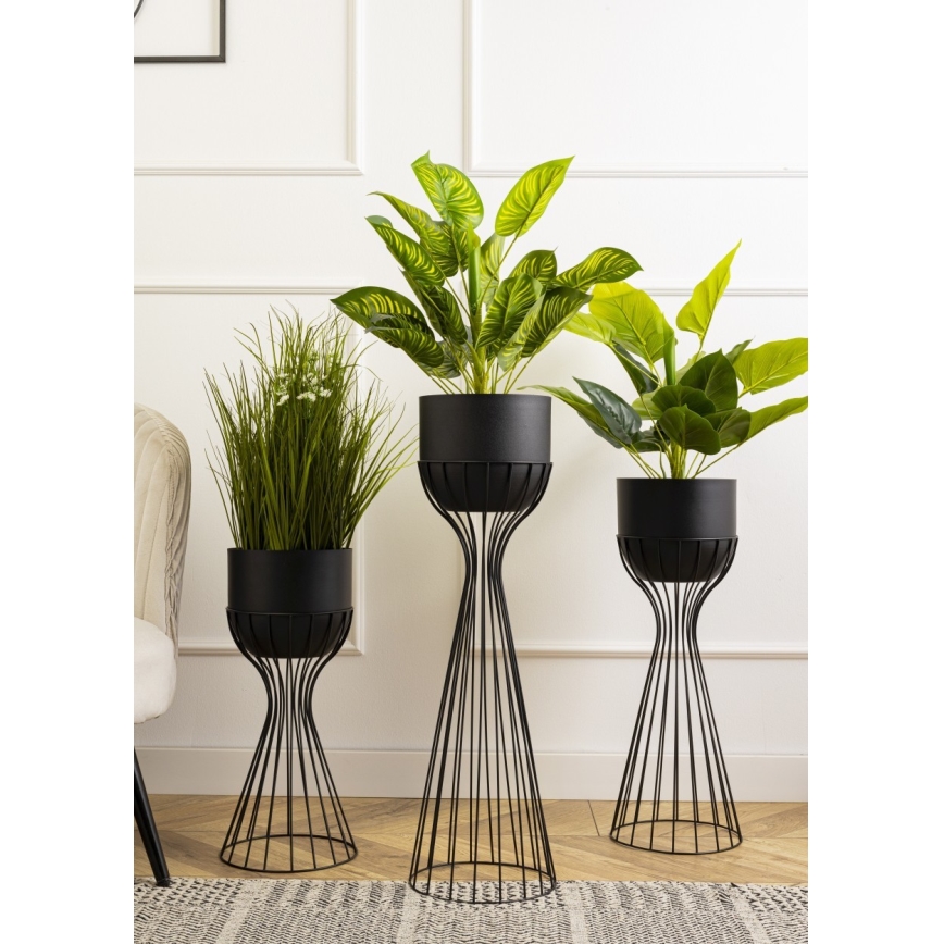 Μεταλλικό κασπώ LOFT 56x20 cm μαύρο