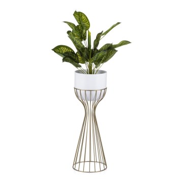 Μεταλλικό κασπώ LOFT 56x20 cm χρυσαφί/λευκό