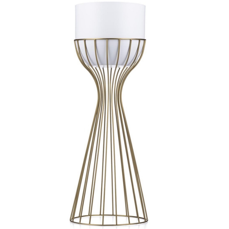 Μεταλλικό κασπώ LOFT 56x20 cm χρυσαφί/λευκό