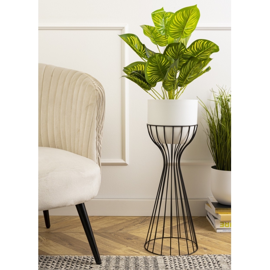 Μεταλλικό κασπώ LOFT 68x20 cm μαύρο/λευκό
