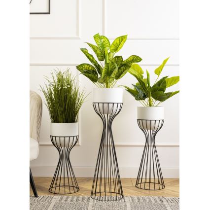 Μεταλλικό κασπώ LOFT 68x20 cm μαύρο/λευκό