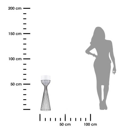 Μεταλλικό κασπώ LOFT 68x20 cm μαύρο/λευκό