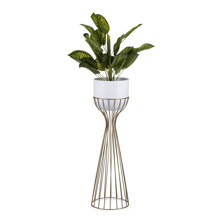 Μεταλλικό κασπώ LOFT 68x20 cm χρυσαφί/λευκό