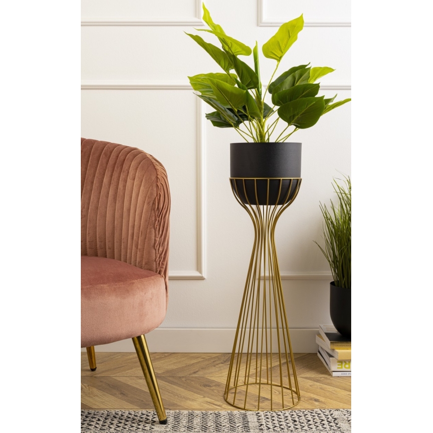 Μεταλλικό κασπώ LOFT 68x20 cm χρυσαφί/μαύρο