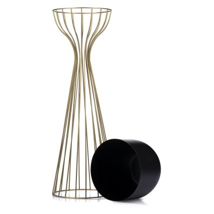 Μεταλλικό κασπώ LOFT 68x20 cm χρυσαφί/μαύρο