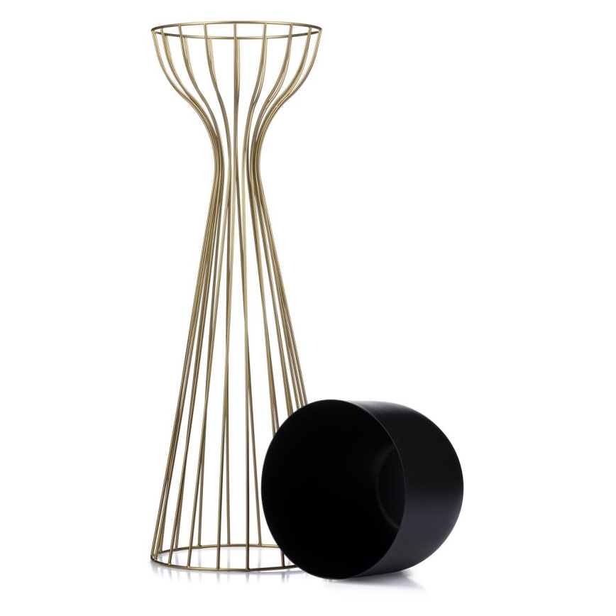 Μεταλλικό κασπώ LOFT 68x20 cm χρυσαφί/μαύρο