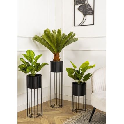 Μεταλλικό κασπώ LOFT 70x20 cm μαύρο