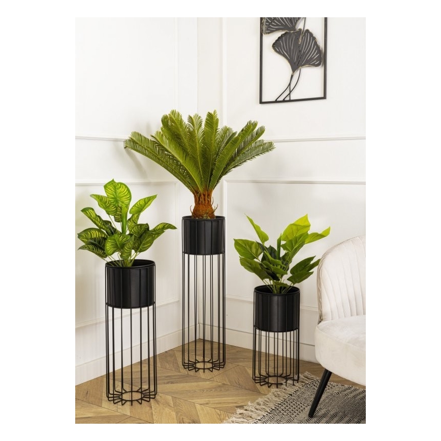 Μεταλλικό κασπώ LOFT 70x20 cm μαύρο