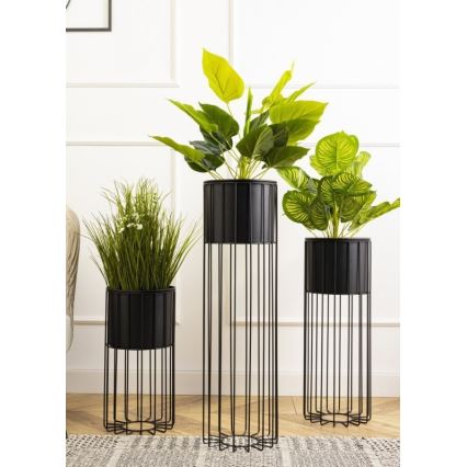 Μεταλλικό κασπώ LOFT 70x20 cm μαύρο