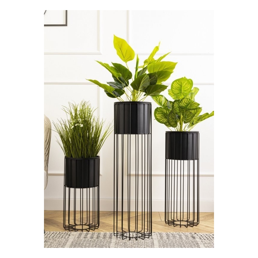 Μεταλλικό κασπώ LOFT 70x20 cm μαύρο