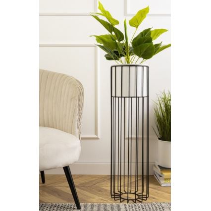 Μεταλλικό κασπώ LOFT 70x20 cm μαύρο/λευκό