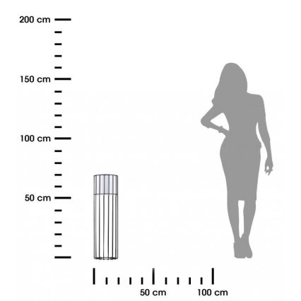 Μεταλλικό κασπώ LOFT 70x20 cm μαύρο/λευκό