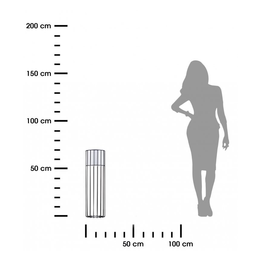 Μεταλλικό κασπώ LOFT 70x20 cm μαύρο/λευκό