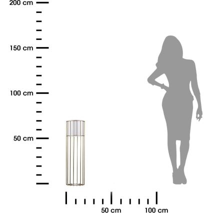 Μεταλλικό κασπώ LOFT 70x20 cm χρυσαφί/λευκό