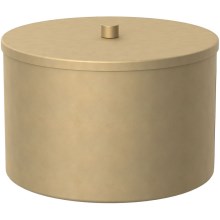Μεταλλικό κουτί αποθήκευσης 12x17,5 cm χρυσαφί