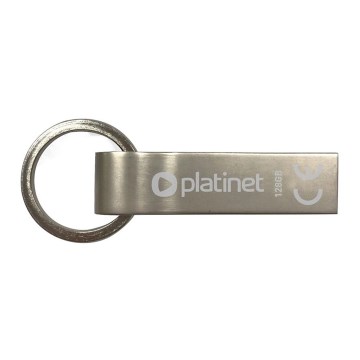 Μεταλλικός αδιάβροχος Flash Disk USB 128GB ματ χρώμιο