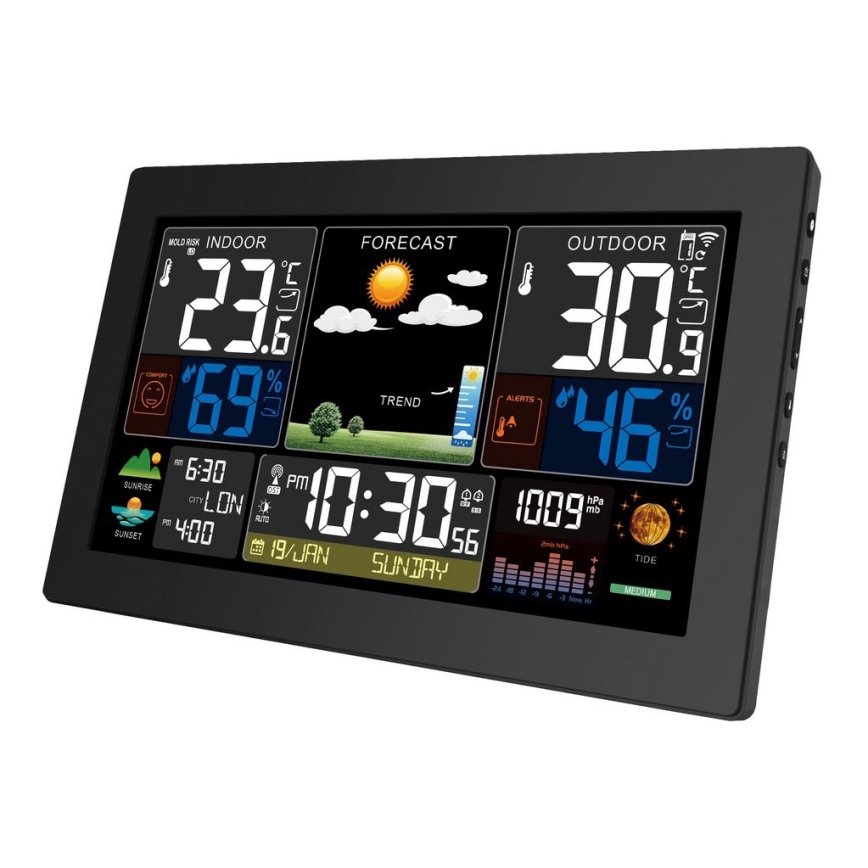 Μετεωρολογικός σταθμός με έγχρωμη οθόνη LCD 230V/2xAA + 2xAA