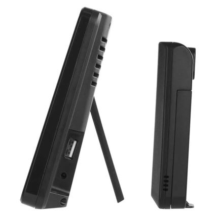 Μετεωρολογικός σταθμός με οθόνη LCD GoSmart 230V/3xAAA + 2×AAA Wi-Fi Tuya μαύρο