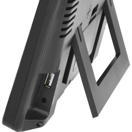 Μετεωρολογικός σταθμός με οθόνη LCD GoSmart 230V/3xAAA + 2×AAA Wi-Fi Tuya μαύρο