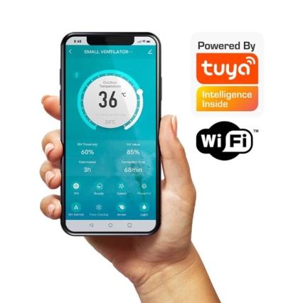 Μονάδα ανάκτησης θερμότητας δωματίου 12W Wi-Fi Tuya + τηλεχειριστήριο