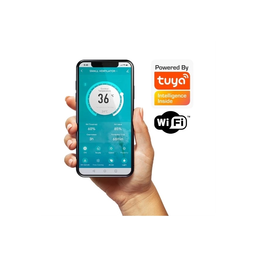Μονάδα ανάκτησης θερμότητας δωματίου 12W Wi-Fi Tuya + τηλεχειριστήριο