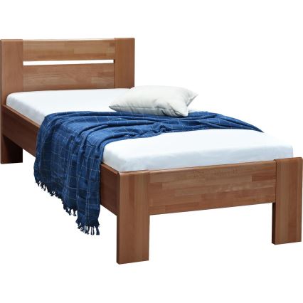 Μονό κρεβάτι AMBER 90x200 cm σε απόχρωση δαμάσκηνο