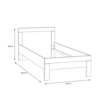 Μονό κρεβάτι SNOWIE 90x200 cm λευκό