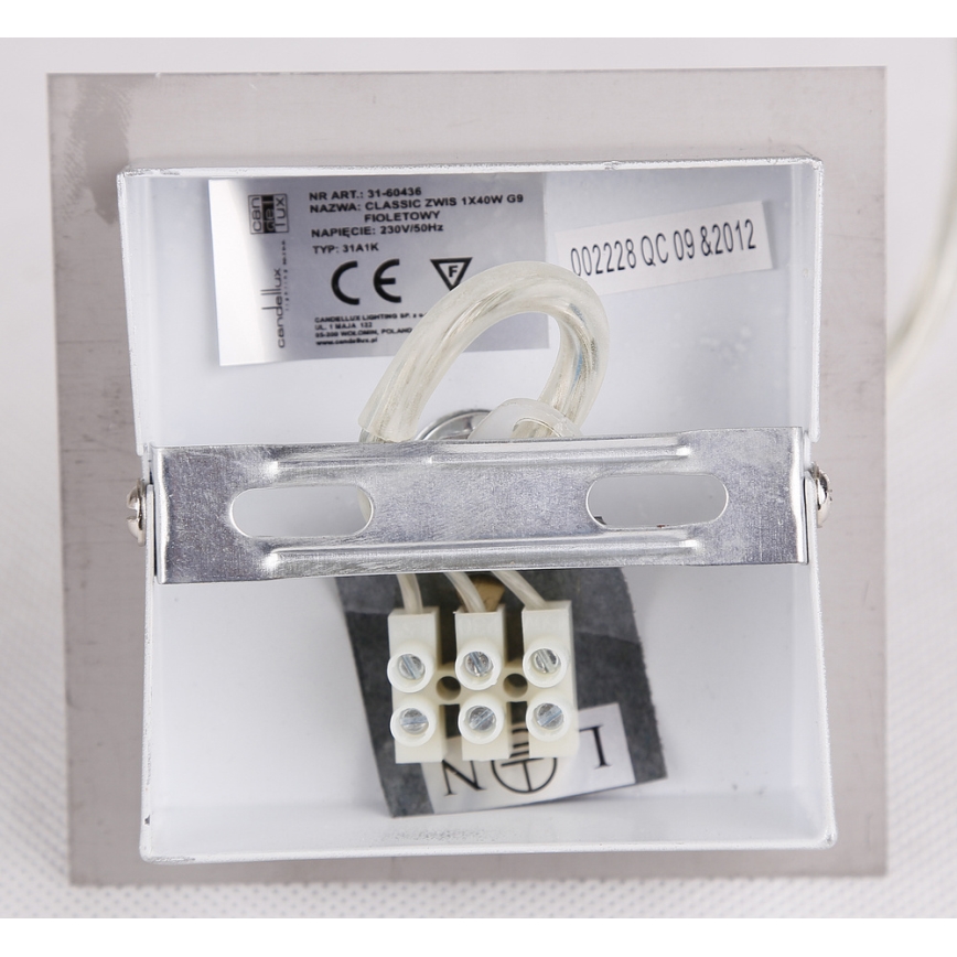 Μονόφωτο φωτιστικό οροφής ODEN 1xG9/40W/230V δ. 12 cm