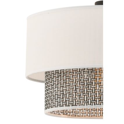 Μονόφωτο κρεμαστό φωτιστικό ECHO με καλώδιο 1xE27/60W/230V κρεμ/γκρι