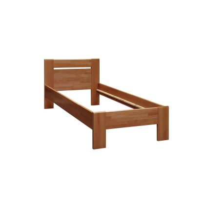 Μονόκλινο κρεβάτι AMBER 90x200 cm, φινίρισμα καρυδιάς