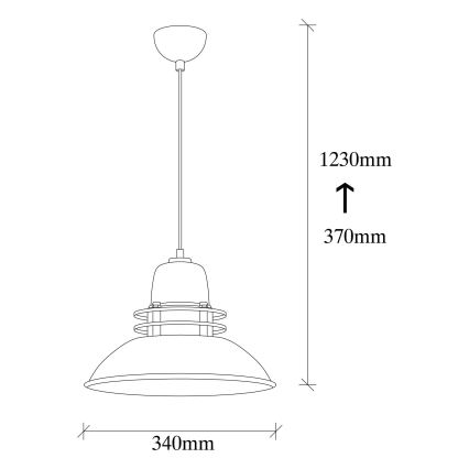 Μονόφωτο φωτιστικό οροφής BERCESTE 1xE27/40W/230V