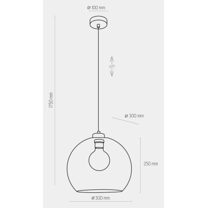 Μονόφωτο φωτιστικό οροφής CUBUS 1xE27/60W/230V