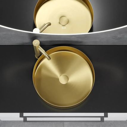 Νιπτήρας για πάγκο LJORDAL Ø 40 εκ., χάλυβας/ορείχαλκος