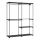 Ντουλάπα αποθήκευσης με ράφια και ράγα ρούχων MATIS 138x182 cm μαύρη