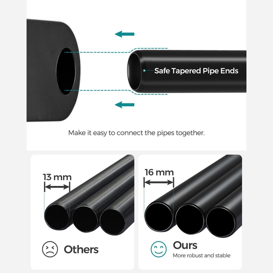 Ντουλάπα αποθήκευσης με ράφια και ράγα ρούχων MATIS 138x182 cm μαύρη