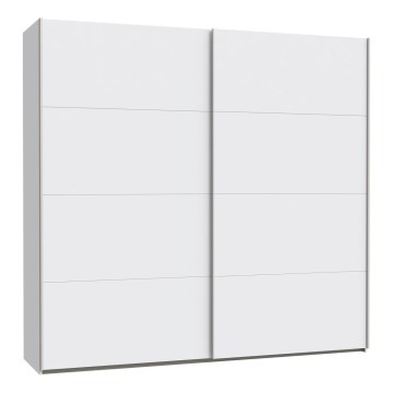 Ντουλάπα KARO με καθρέφτη 220x210 cm, λευκή