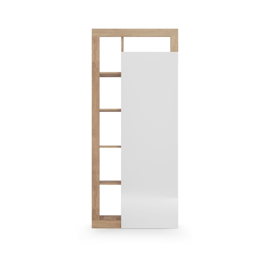 Ντουλάπα LENOR 91x209 cm λευκή/καφέ