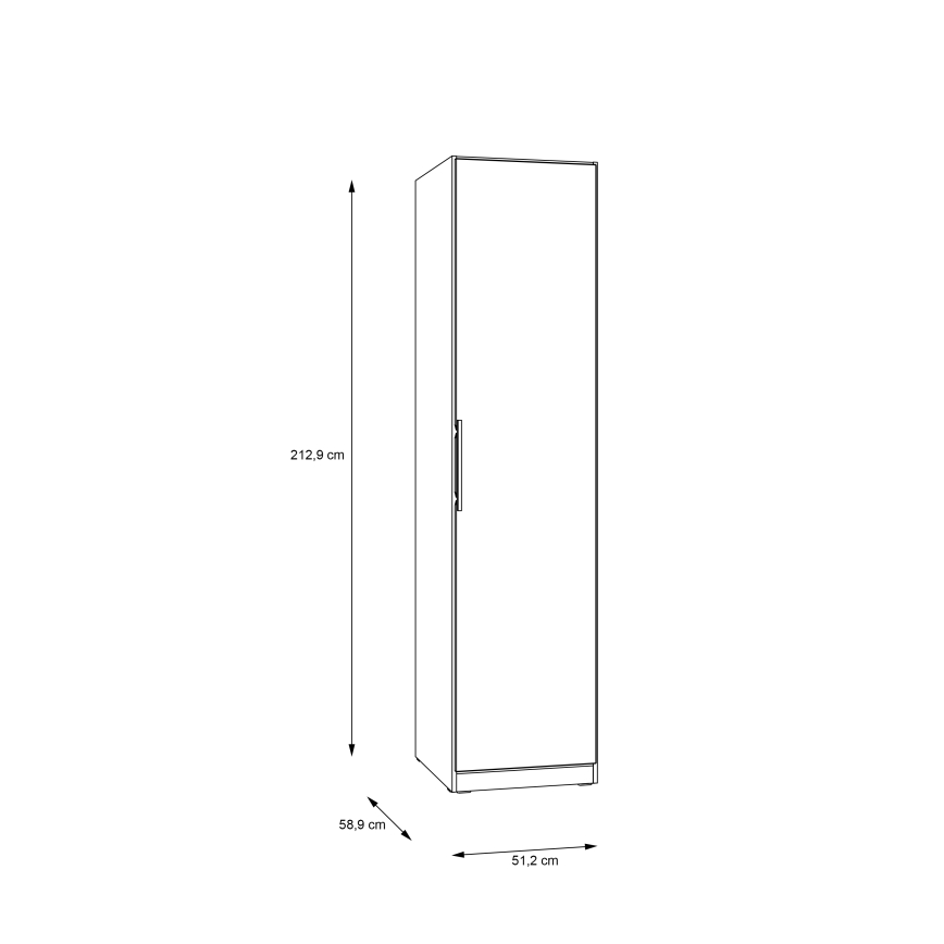 Ντουλάπα MARO 51x213 cm, απόχρωση δρυός Artisan