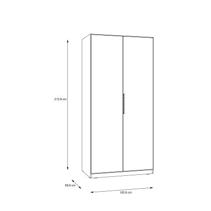 Ντουλάπα ρούχων MARO 100x213 cm artisan δρυς