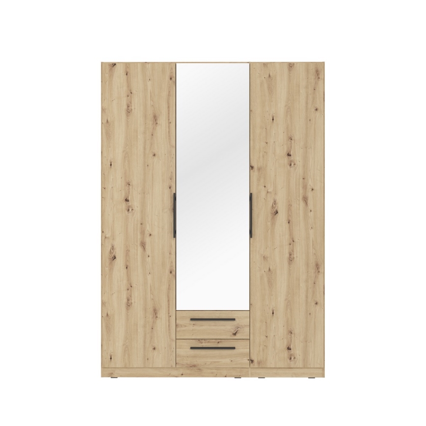 Ντουλάπα με καθρέφτη MARO 150x213 εκ. σε απόχρωση δρυός Artisan