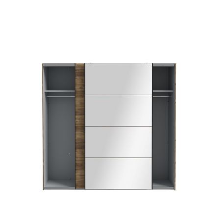 Ντουλάπα με καθρέφτη OREN 220x210 cm, απόχρωση δρυός Artisan