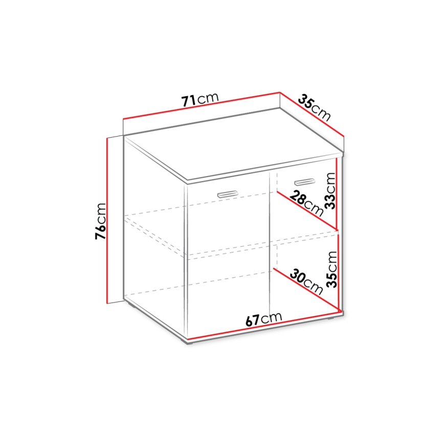 Ντουλάπι MIKE 76x71 cm λευκό