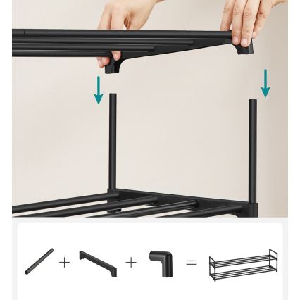 Ντουλάπι παπουτσιών ALVORO μαύρο