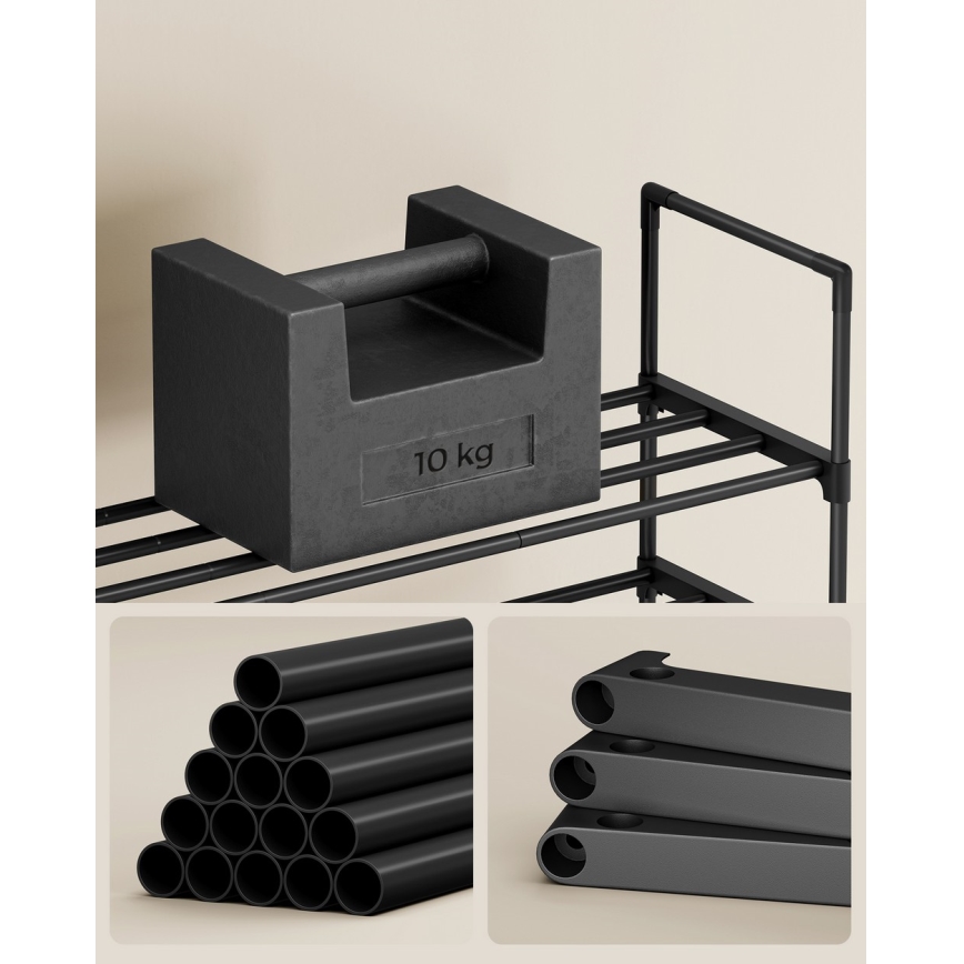 Ντουλάπι παπουτσιών ALVORO μαύρο