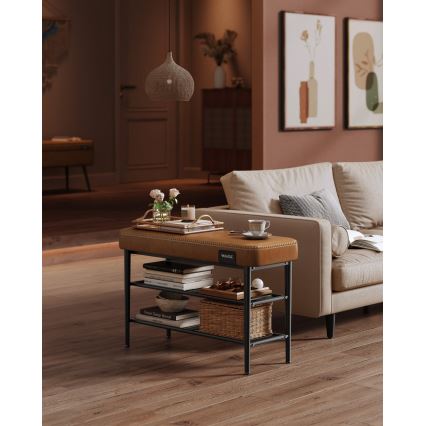 Ντουλάπι παπουτσιών ANDOR καφέ/μαύρο