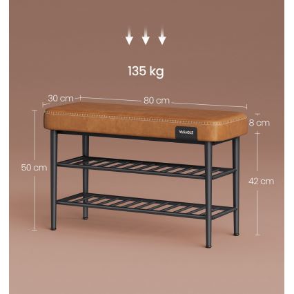 Ντουλάπι παπουτσιών ANDOR καφέ/μαύρο